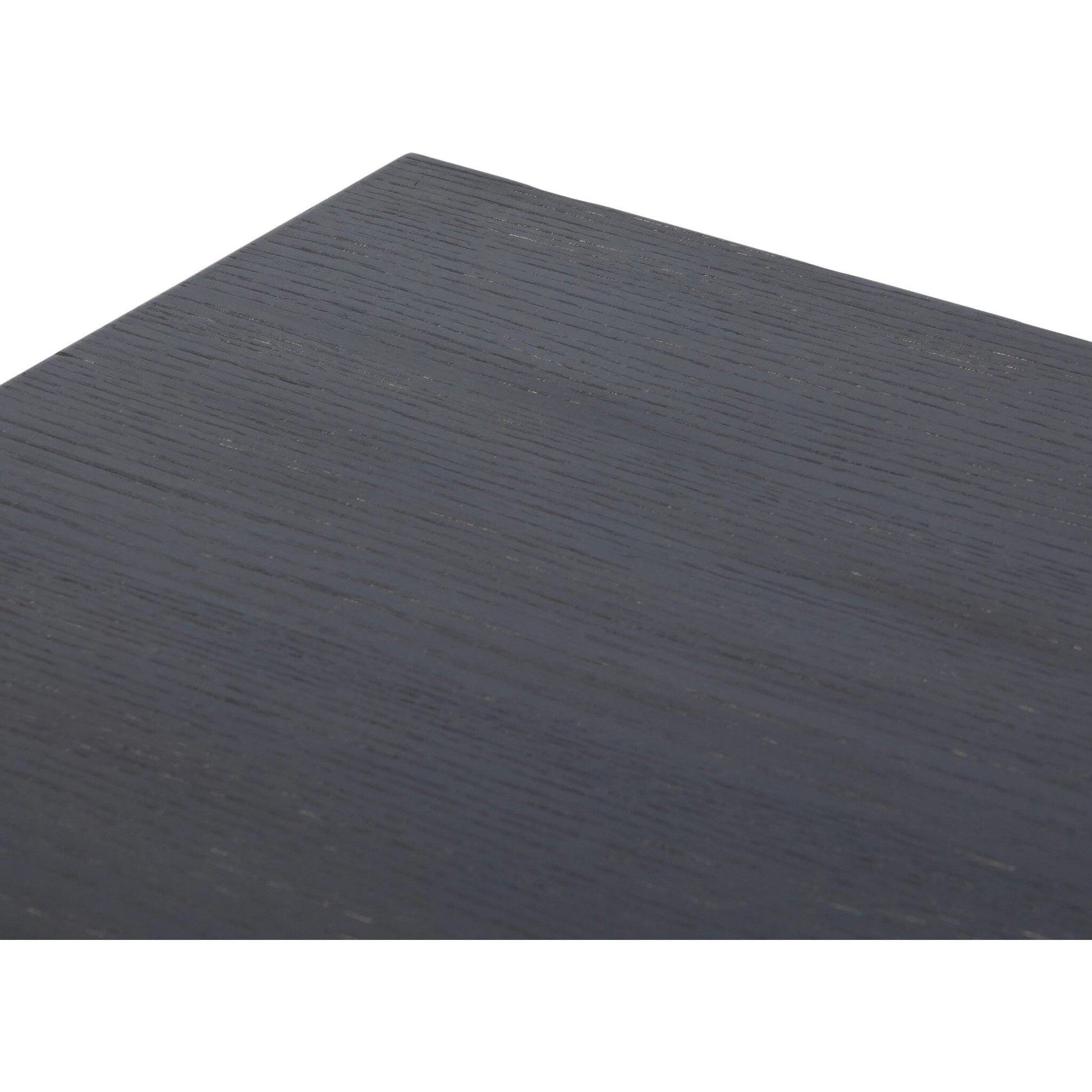 Avedon Desk by Four Hands in aged black oak, aged black oak veneer. Made from solid oak, thick oak veneer in a transitional style.