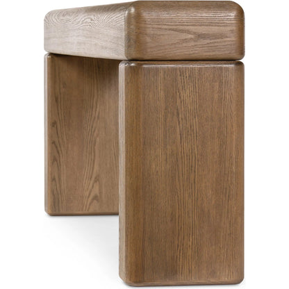 Eva Console Table by Four Hands in drifted oak veneer. Made from oak veneer in a unique style.
