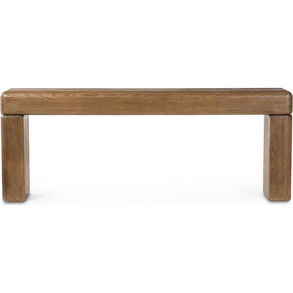 Eva Console Table by Four Hands in drifted oak veneer. Made from oak veneer in a unique style.