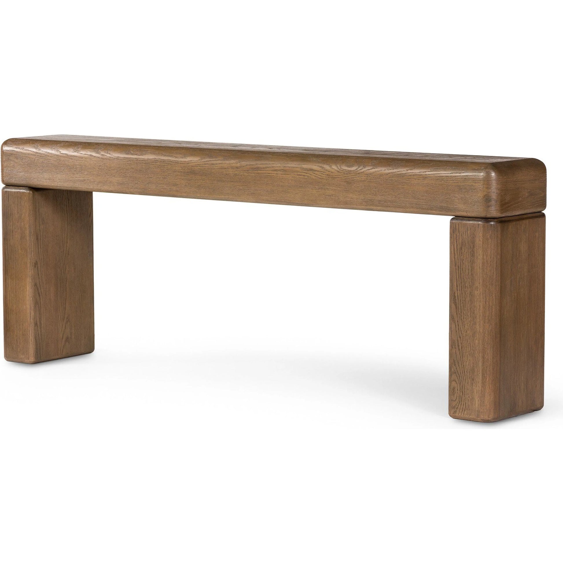 Eva Console Table by Four Hands in drifted oak veneer. Made from oak veneer in a unique style.