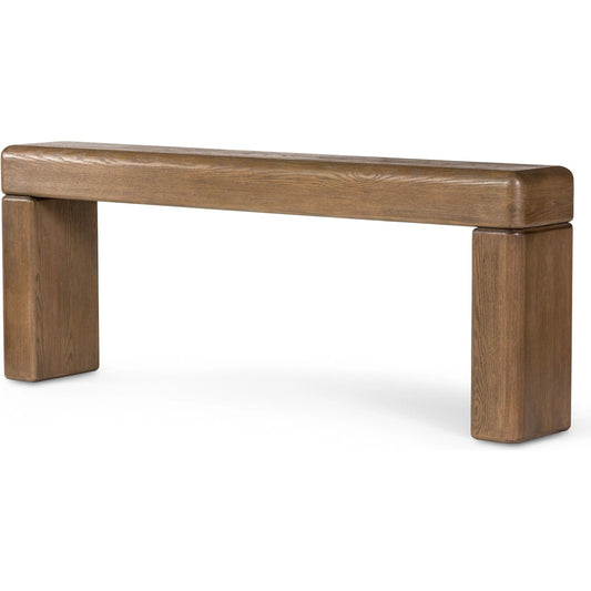 001 SI-2446550 | Primary Silo | Eva Console Table by Four Hands in drifted oak veneer. Made from oak veneer in a unique style.