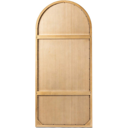 Belvin Floor Mirror by Four Hands in sandy nettlewood. Made from solid nettlewood, mirror in a transitional style.