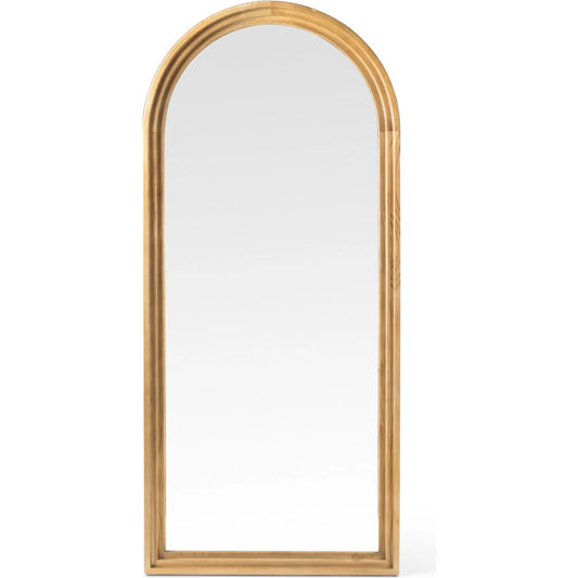 Belvin Floor Mirror by Four Hands in sandy nettlewood. Made from solid nettlewood, mirror in a transitional style.