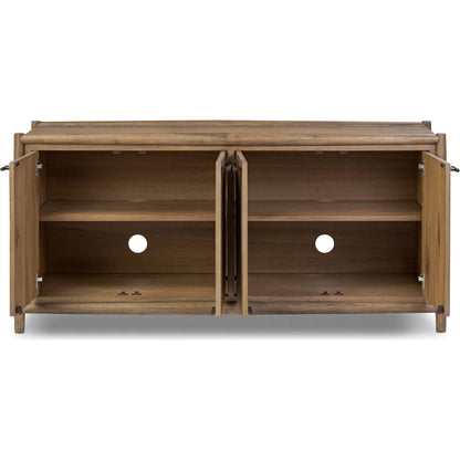 Glenview 4 Door Sideboard by Four Hands in weathered oak, weathered oak veneer. Made from solid oak, thick oak veneer in a traditional style.