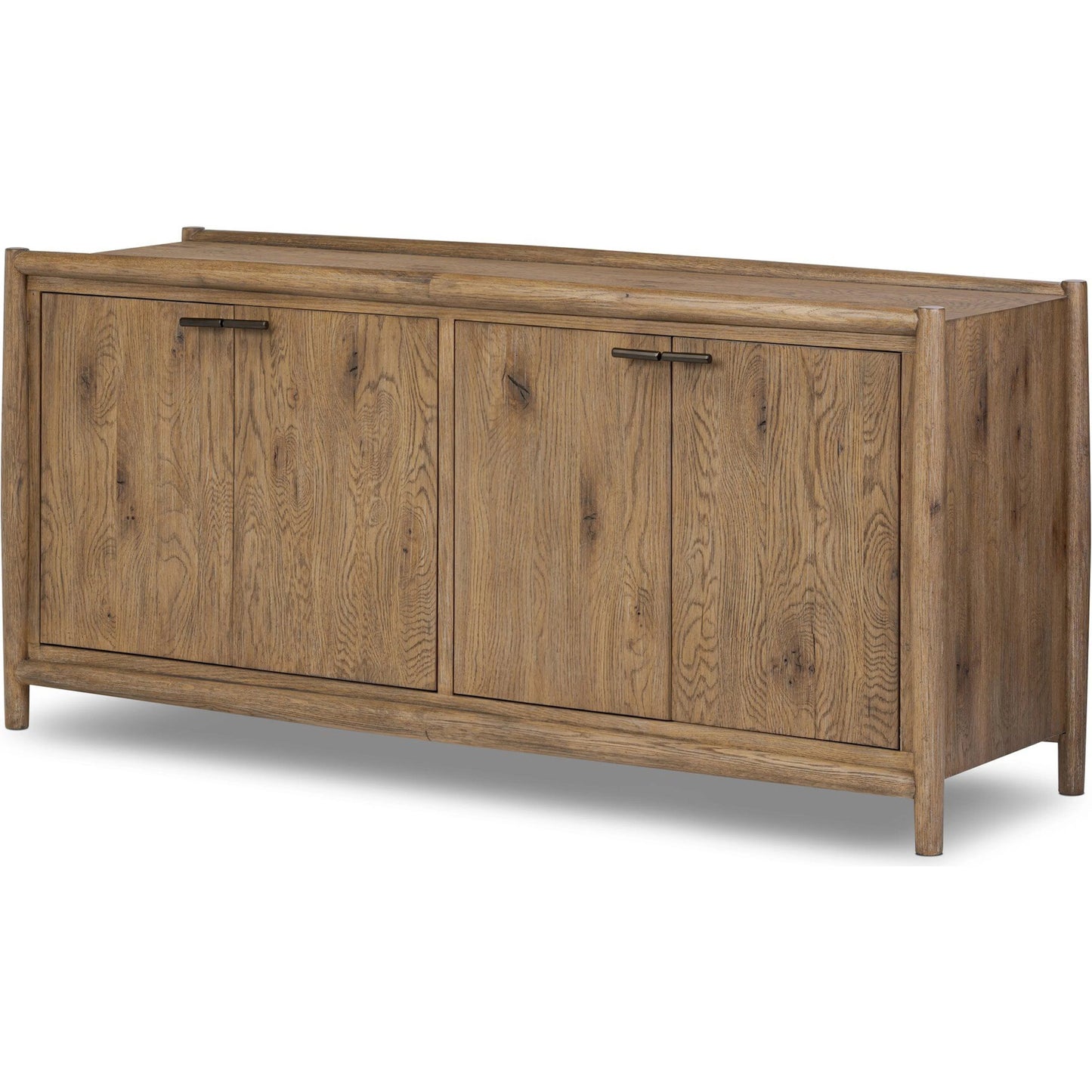 001 SI-2519181 | Primary Silo | Glenview 4 Door Sideboard by Four Hands in weathered oak, weathered oak veneer. Made from solid oak, thick oak veneer in a traditional style.