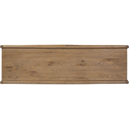 Glenview 4 Door Sideboard by Four Hands in weathered oak, weathered oak veneer. Made from solid oak, thick oak veneer in a traditional style.