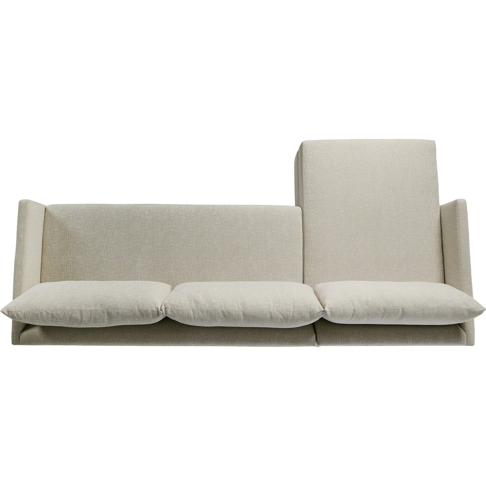 Wickham 2-Piece Sleeper Sectional by Four Hands in alameda snow, ebony, ronan linen. Made from 88% olefin, 11% polyester (uv), 1% polyester, solid maple, faux leather in a unique style.