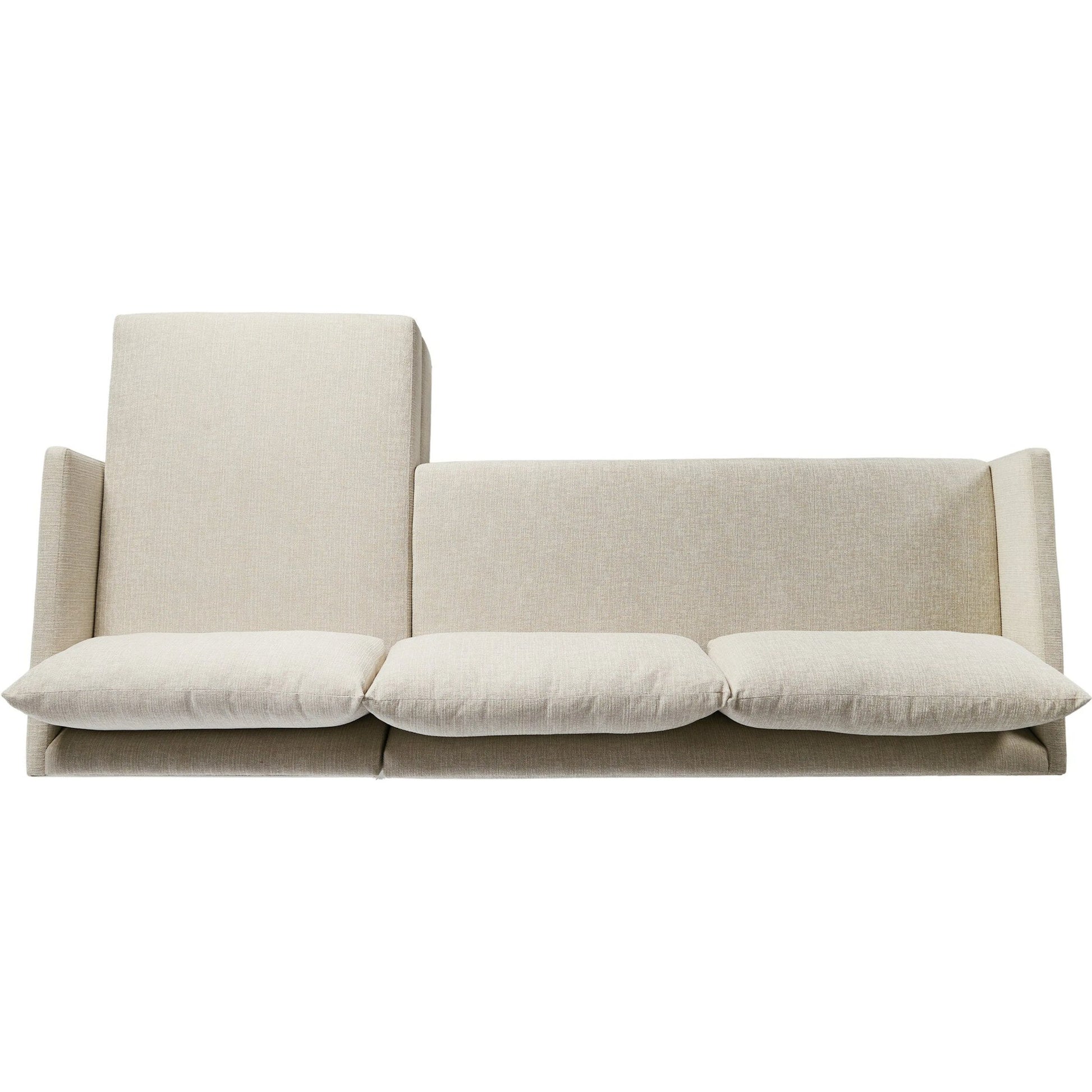 Wickham 2-Piece Sleeper Sectional by Four Hands in alameda snow, ebony, ronan linen. Made from 88% olefin, 11% polyester (uv), 1% polyester, solid maple, faux leather in a unique style.