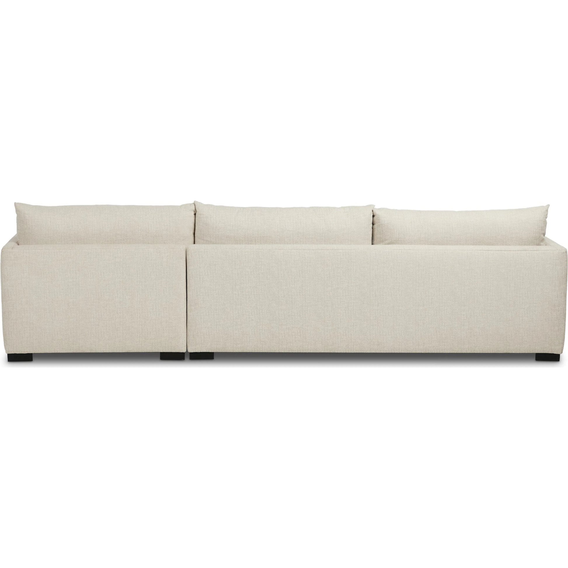 Wickham 2-Piece Sectional by Four Hands in alameda snow, ebony. Made from 88% olefin, 11% polyester (uv), 1% polyester, solid maple in a unique style.