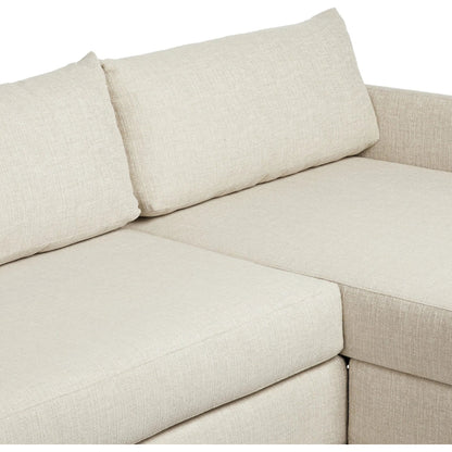 Wickham 2-Piece Sectional by Four Hands in alameda snow, ebony. Made from 88% olefin, 11% polyester (uv), 1% polyester, solid maple in a unique style.
