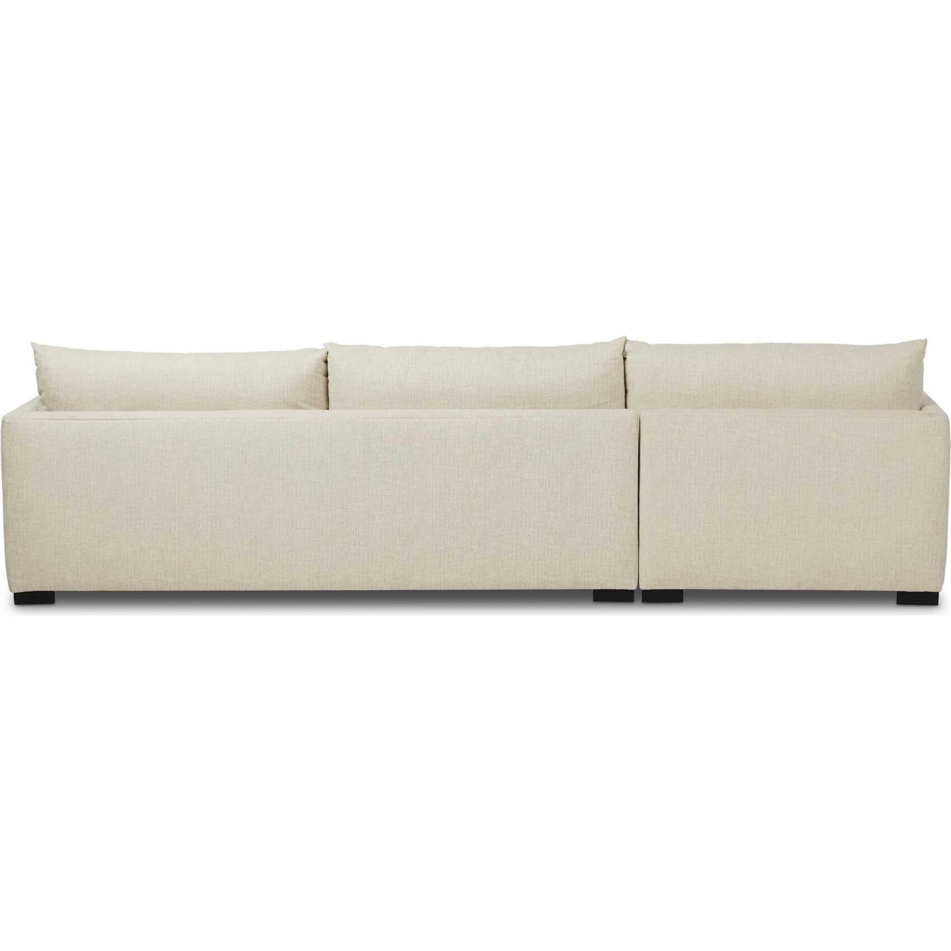Wickham 2-Piece Sectional by Four Hands in alameda snow, ebony. Made from 88% olefin, 11% polyester (uv), 1% polyester, solid maple in a unique style.