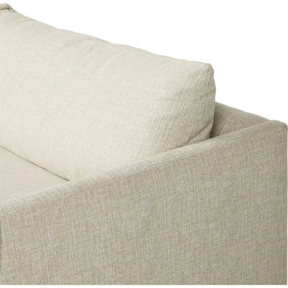Wickham 2-Piece Sectional by Four Hands in alameda snow, ebony. Made from 88% olefin, 11% polyester (uv), 1% polyester, solid maple in a unique style.