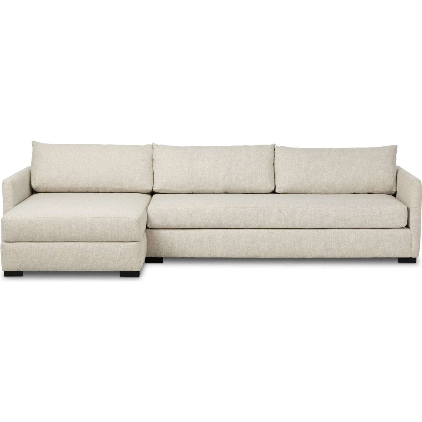 000 SI-2635369 | Additional Silo | Wickham 2-Piece Sectional by Four Hands in alameda snow, ebony. Made from 88% olefin, 11% polyester (uv), 1% polyester, solid maple in a unique style.