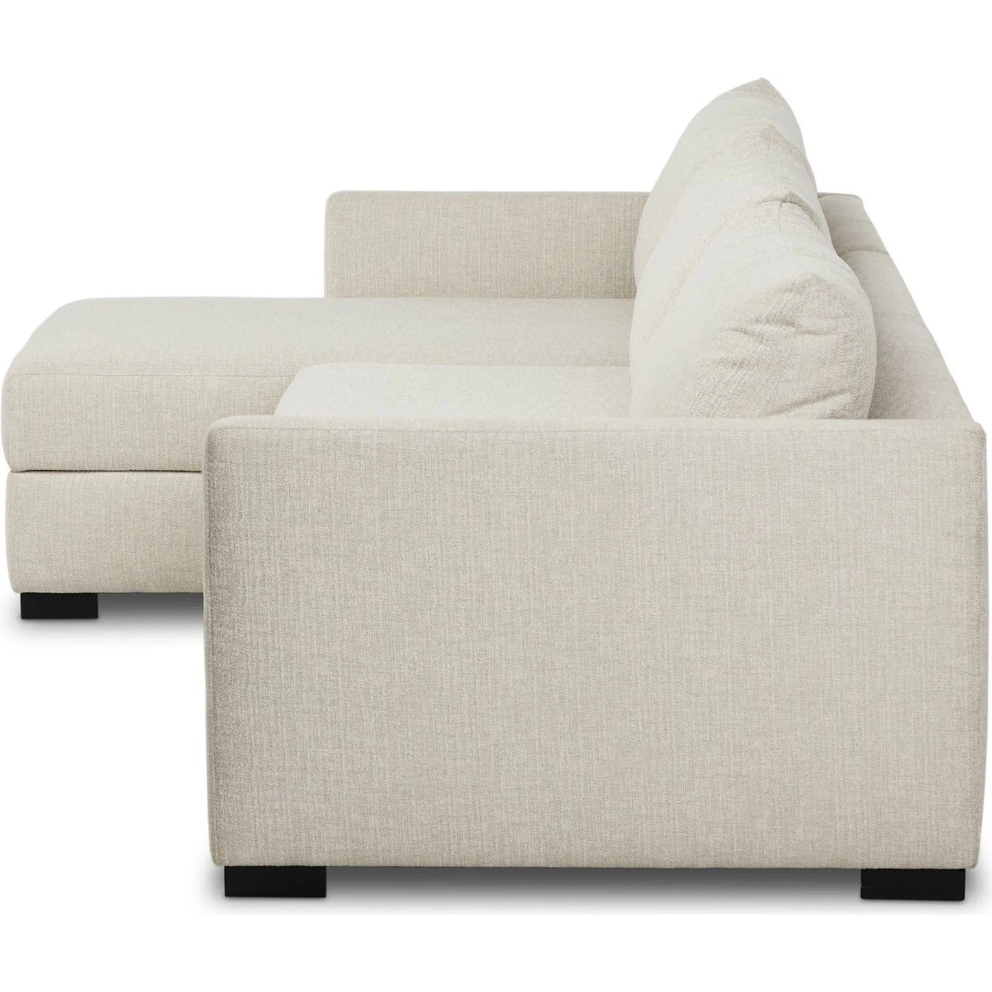 001 SI-2635369 | Additional Silo | Wickham 2-Piece Sectional by Four Hands in alameda snow, ebony. Made from 88% olefin, 11% polyester (uv), 1% polyester, solid maple in a unique style.