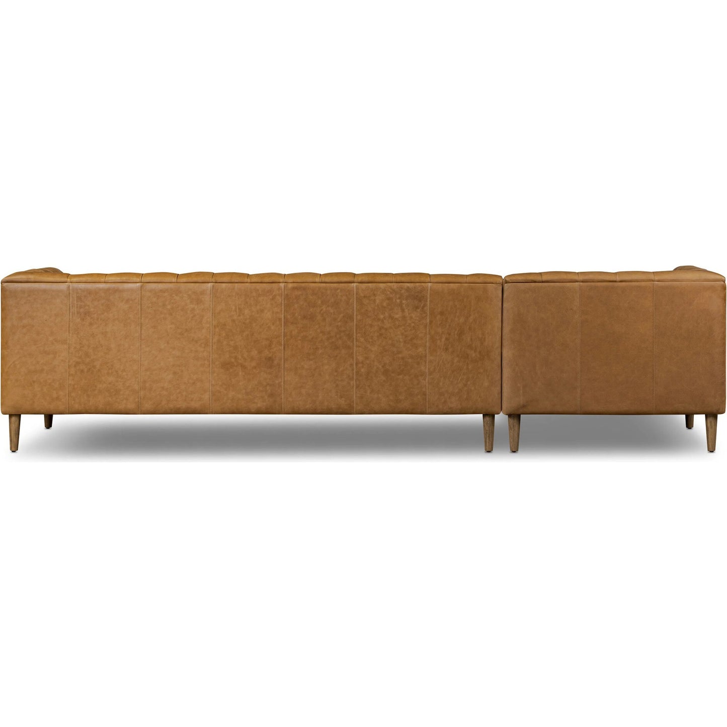 002 SI-2635362 | Additional Silo | Thurston 2-Piece Sectional by Four Hands in cascara cognac, distressed parawood. Made from top grain leather, solid parawood in a unique style.