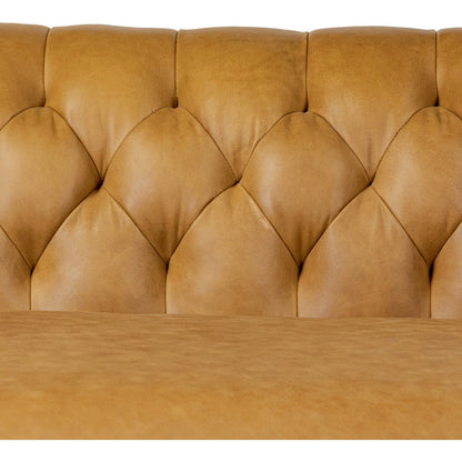 Thurston 2-Piece Sectional by Four Hands in cascara cognac, distressed parawood. Made from top grain leather, solid parawood in a unique style.