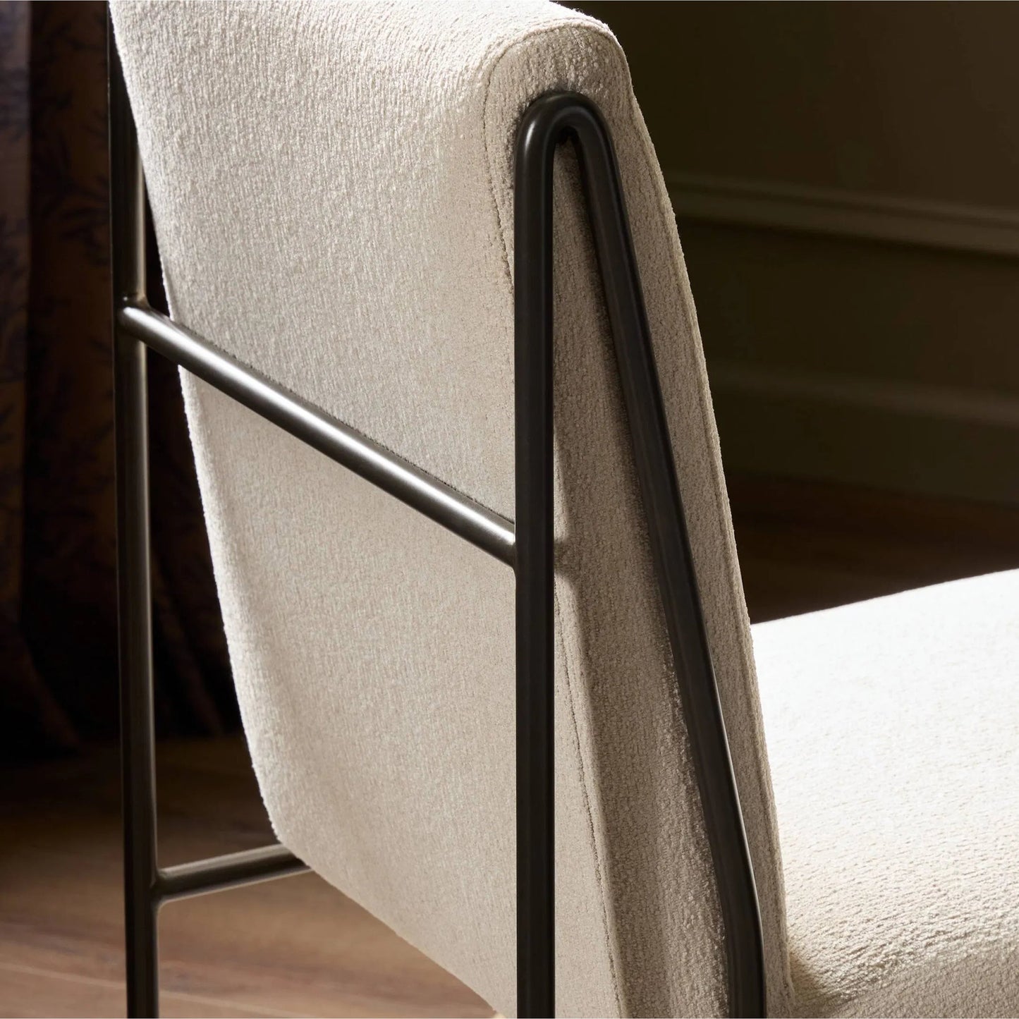009 SI-2446535 | Closeup | Decker Dining Chair by Four Hands. Made from unique in a transitional style.