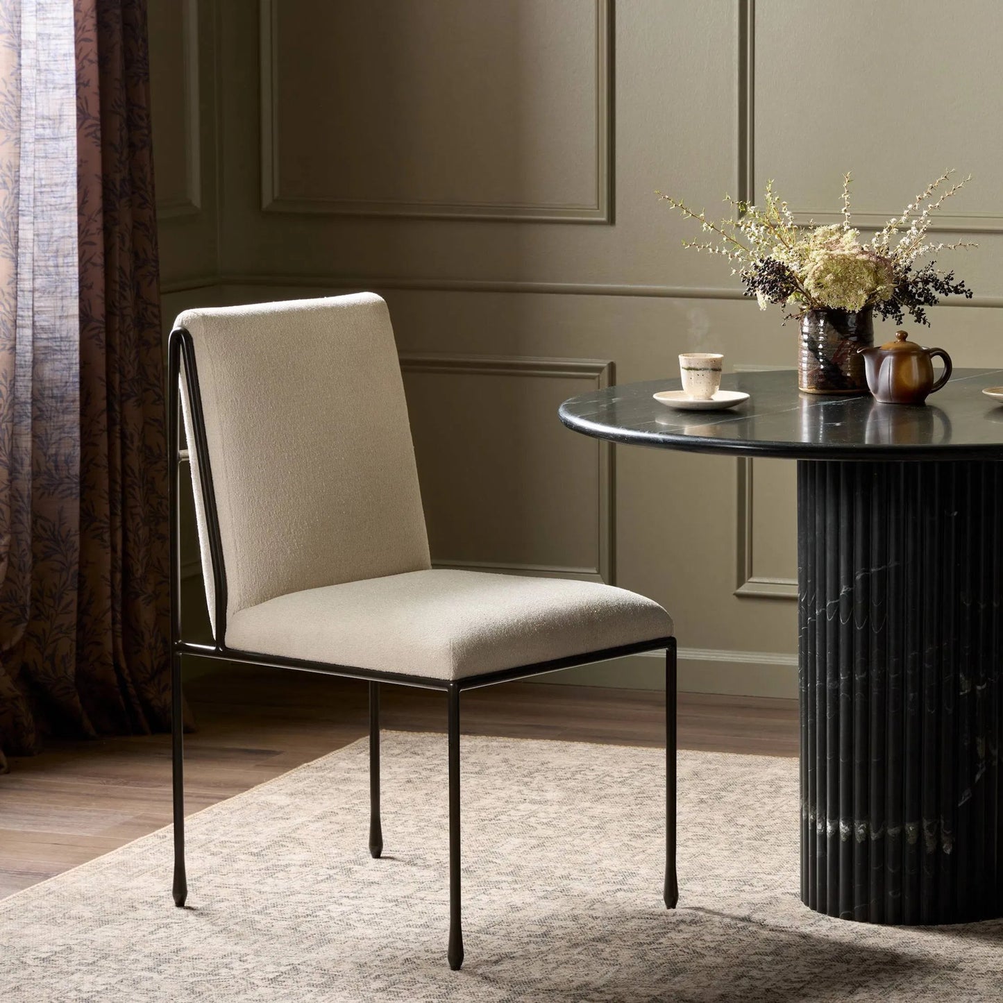 011 SI-2446535 | Lifestyle | Decker Dining Chair by Four Hands. Made from unique in a transitional style.