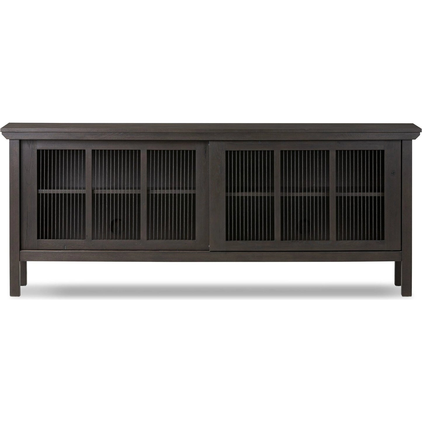 000 SI-2635365 | Additional Silo | Tuscola Sideboard by Four Hands in smoked black, black paper cord. Made from solid oak, rush in a unique style.