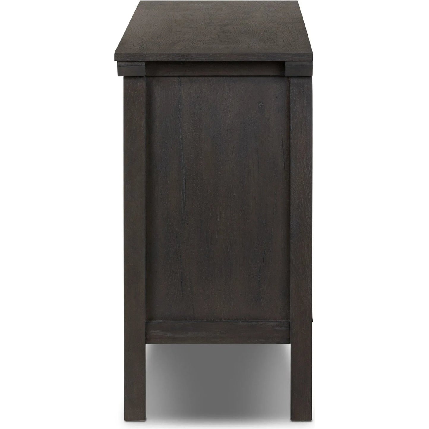001 SI-2635365 | Additional Silo | Tuscola Sideboard by Four Hands in smoked black, black paper cord. Made from solid oak, rush in a unique style.