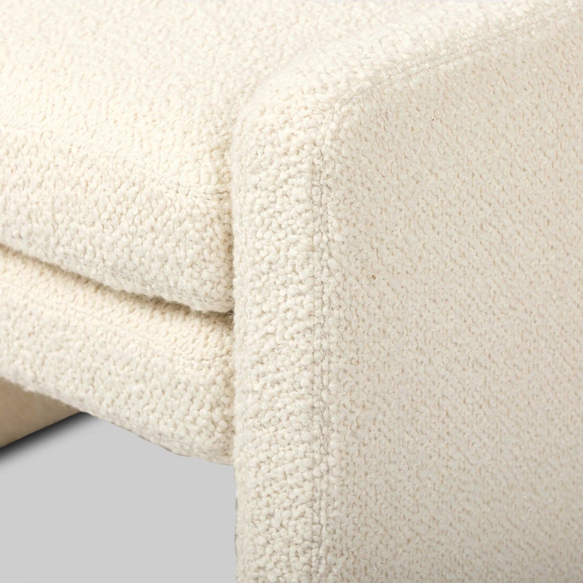 Serena Ottoman by Four Hands in durham cream. Made from 61% polyester, 39% wool in a transitional style.