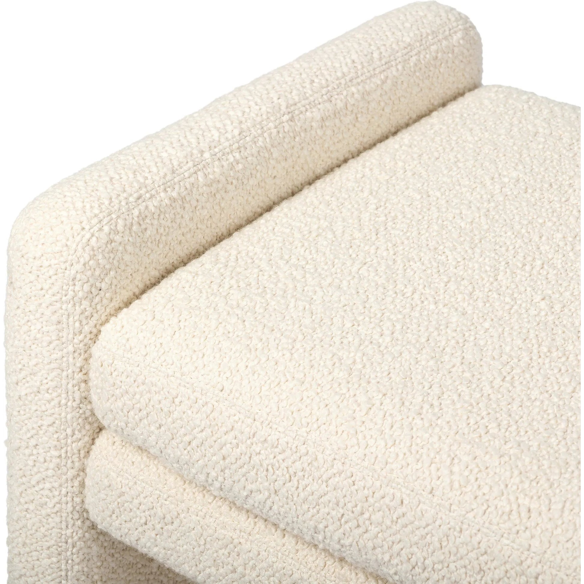 Serena Ottoman by Four Hands in durham cream. Made from 61% polyester, 39% wool in a transitional style.
