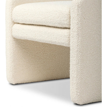 Serena Ottoman by Four Hands in durham cream. Made from 61% polyester, 39% wool in a transitional style.