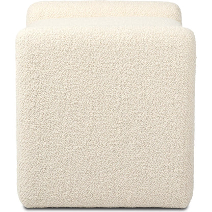Serena Ottoman by Four Hands in durham cream. Made from 61% polyester, 39% wool in a transitional style.