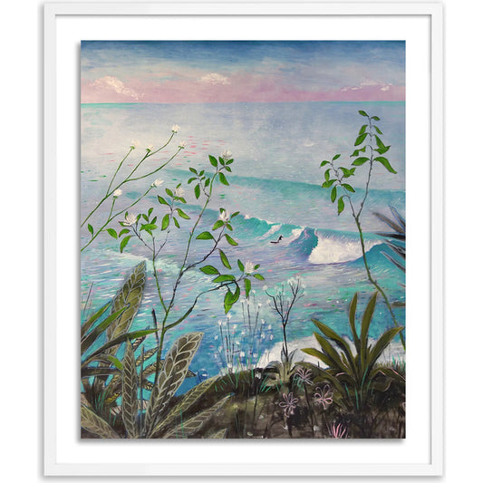 Pastel De Nata by Peter De Boer by Four Hands in white 1.5 maple, vibrance matte paper, clear acrylic glazing. Made from american maple, matte paper, acrylic glazing in a coastal style.