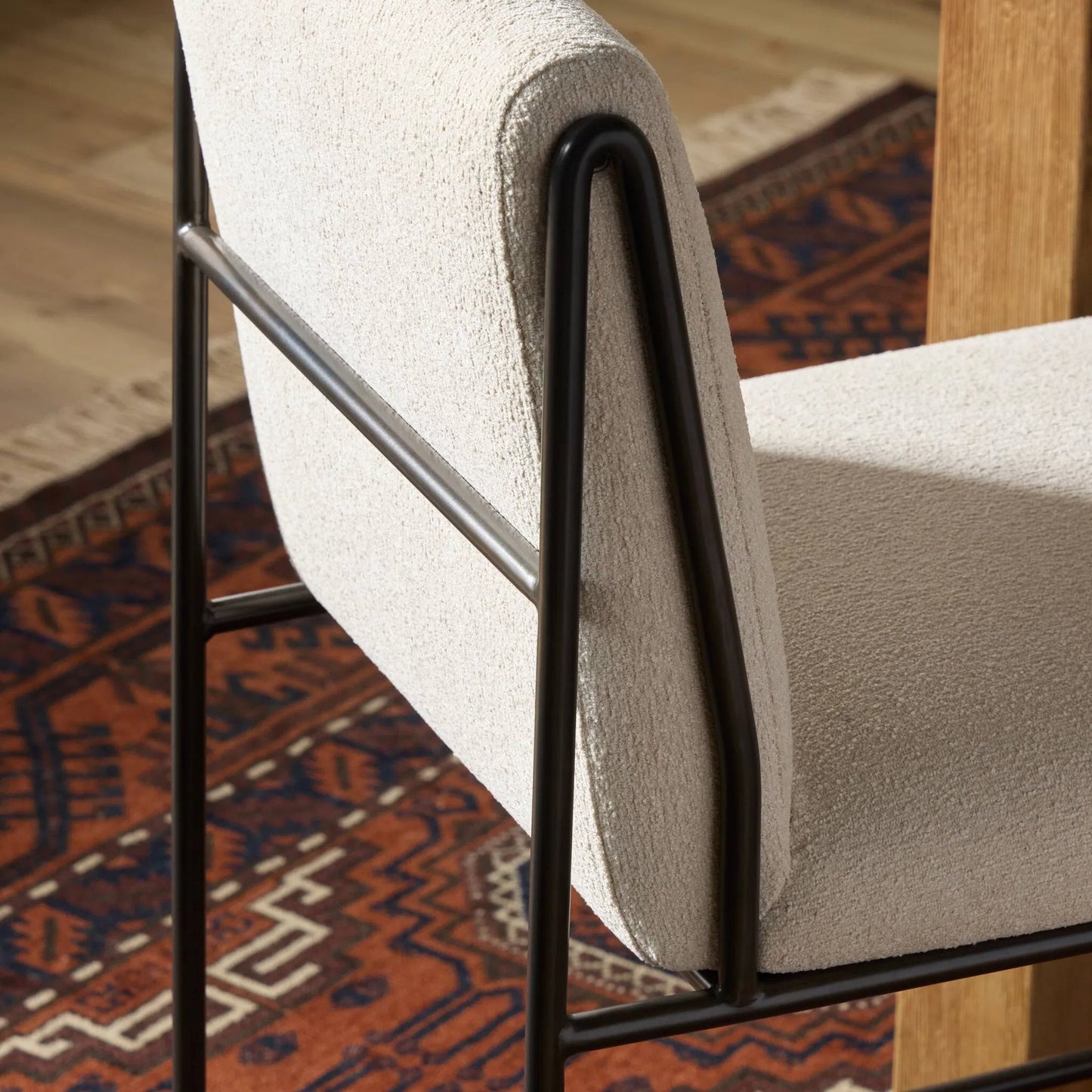 008 SI-2446536 | Closeup | Decker Counter Stool by Four Hands. Made from unique in a transitional style.