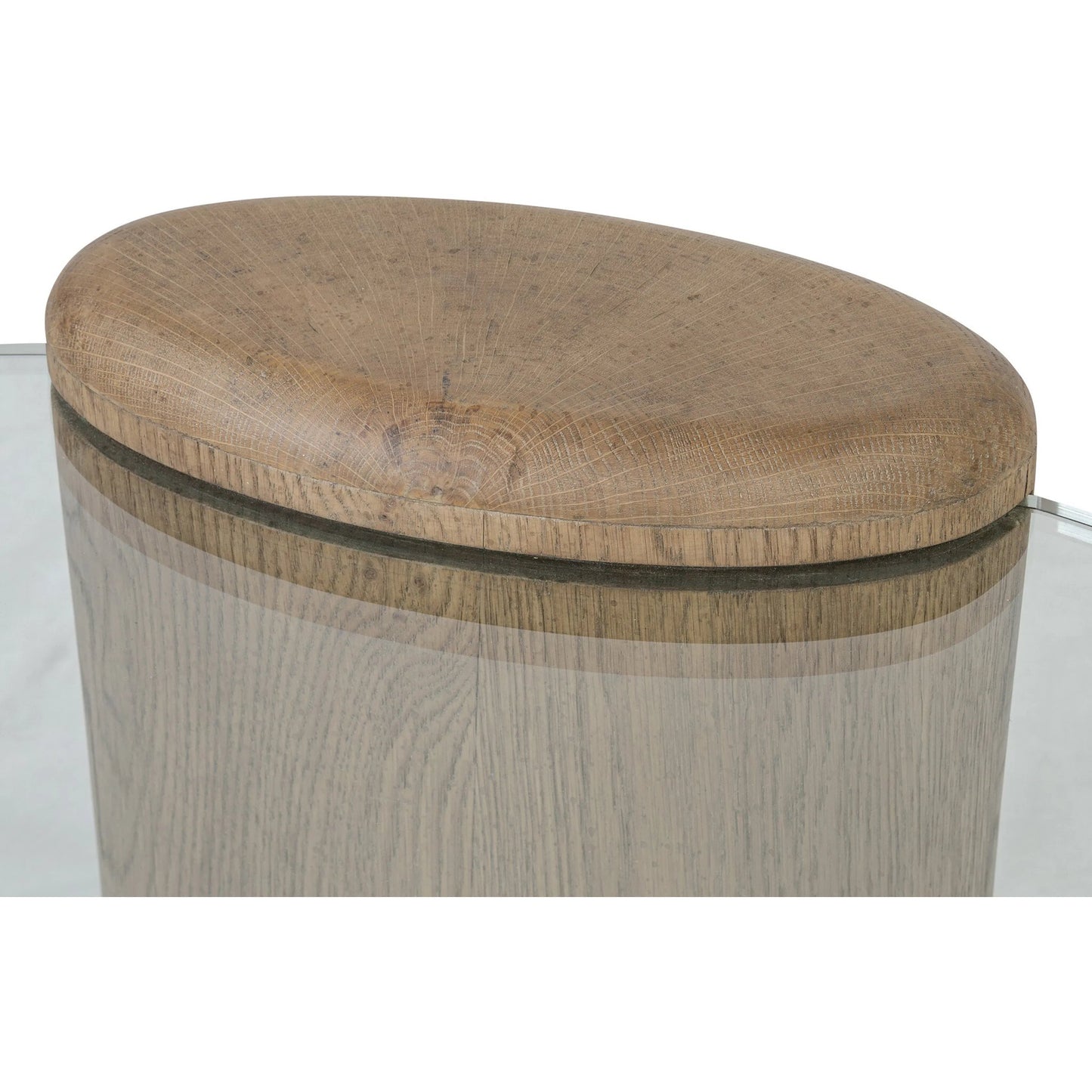 007 SI-2446593 | Closeup | Juno Coffee Table by Four Hands in tempered glass, drifted oak veneer. Made from tempered glass, thick oak veneer in a transitional style.