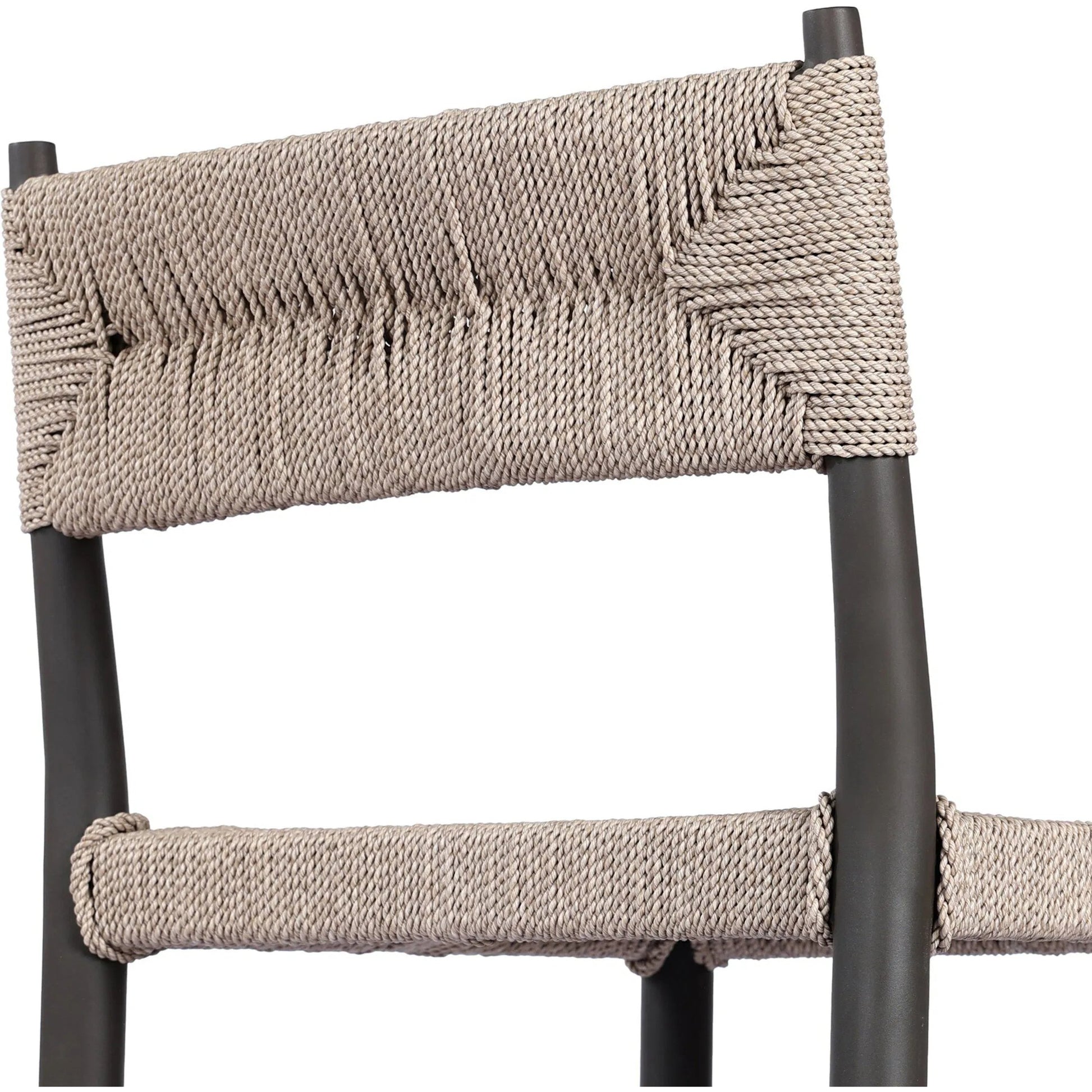 Lomas Outdoor Bar Stool by Four Hands in textured dune, bronze. Made from 100% polyethylene, iron in a unique style.