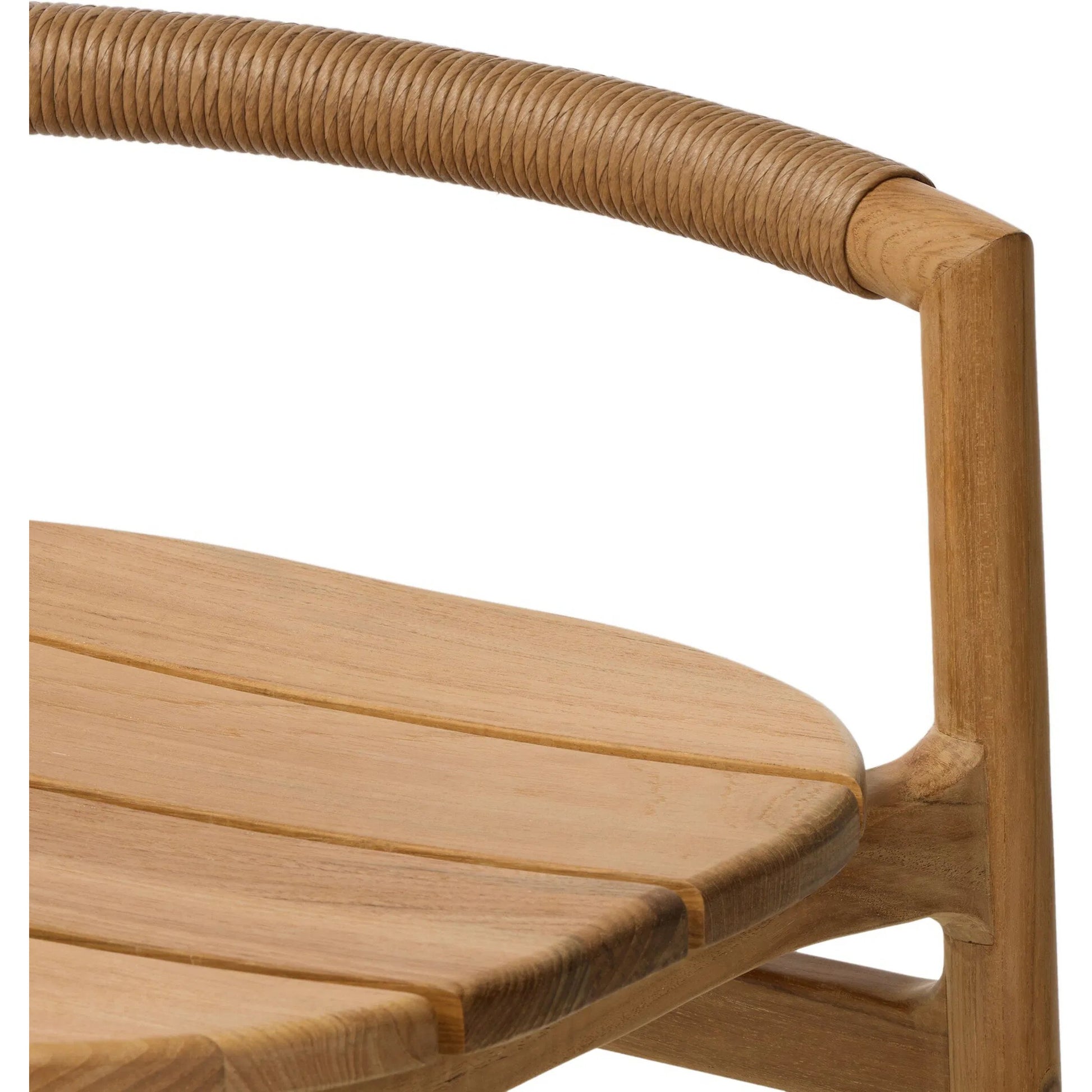 Baden Outdoor Counter Stool by Four Hands in textured sand, fine sanded teak-fsc. Made from 100% polyethylene, solid fsc®-certified teak in a transitional style.