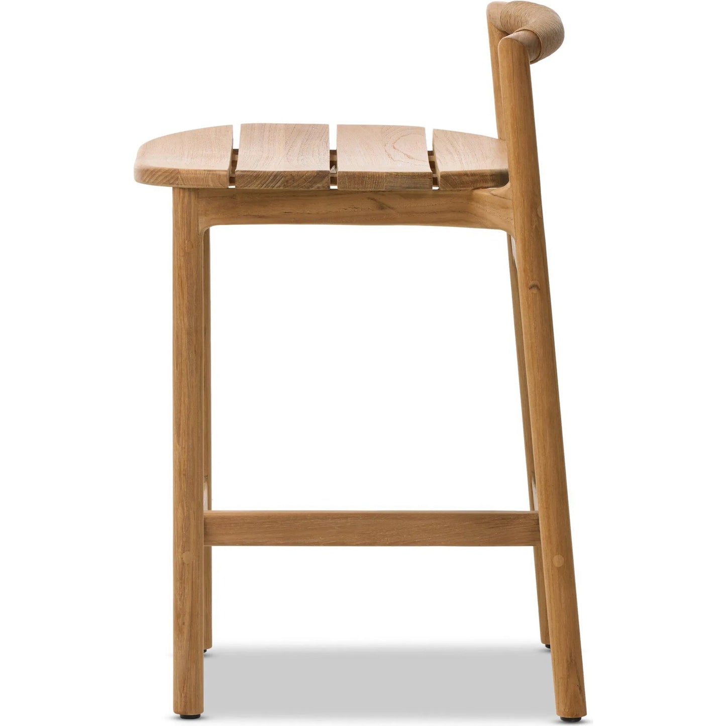 003 SI-2446515 | Additional Silo | Baden Outdoor Counter Stool by Four Hands in textured sand, fine sanded teak-fsc. Made from 100% polyethylene, solid fsc®-certified teak in a transitional style.