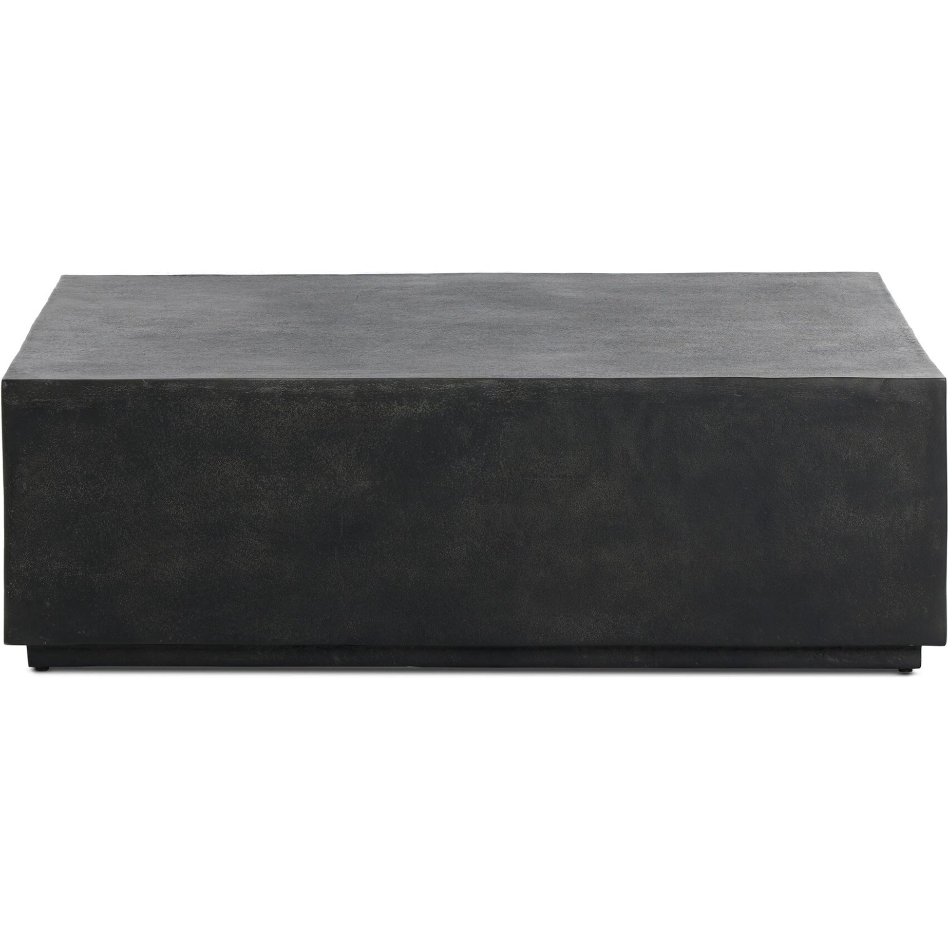Graso Outdoor Square Coffee Table by Four Hands in aged grey. Made from aluminum in a modern style.