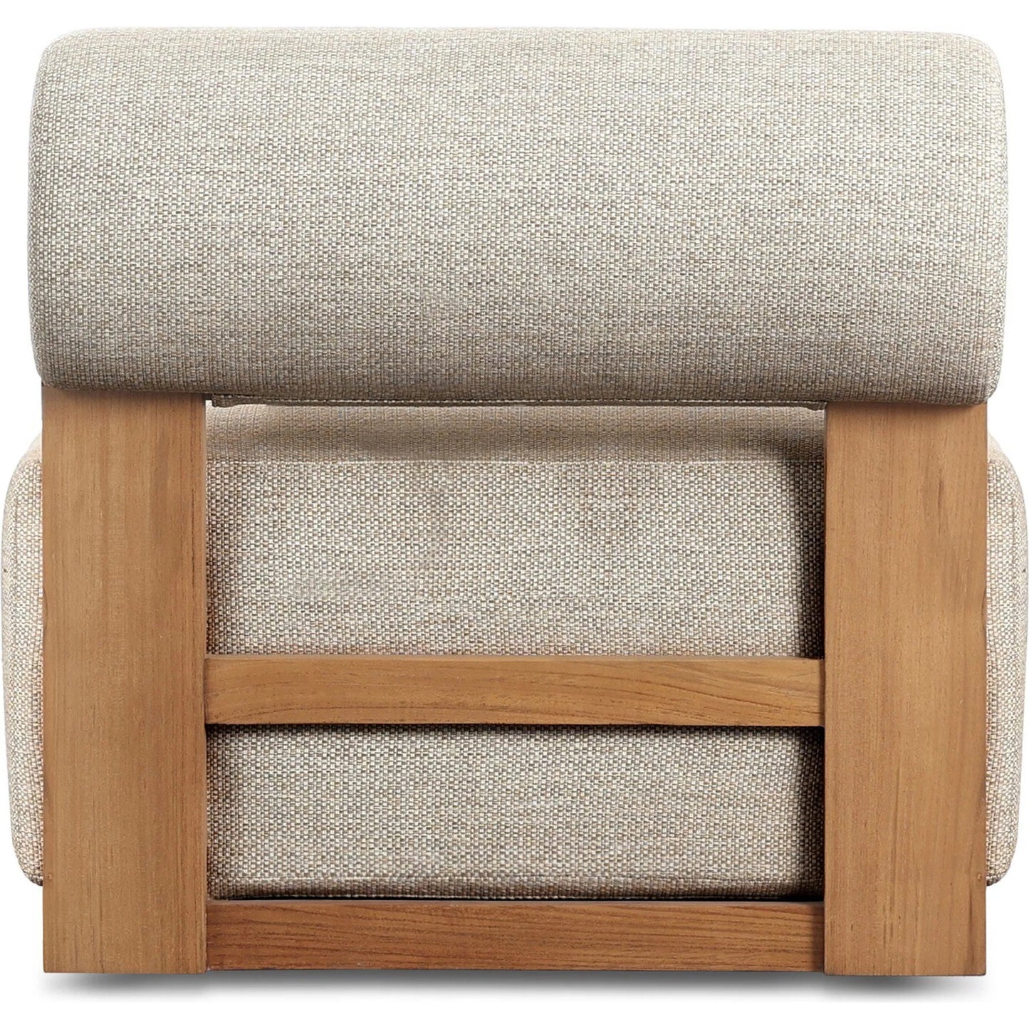 004 SI-2519238 | Additional Silo | Malta Outdoor Swivel Chair by Four Hands in faye sand, natural teak-fsc. Made from 100% olefin, solid fsc®-certified teak in a transitional style.