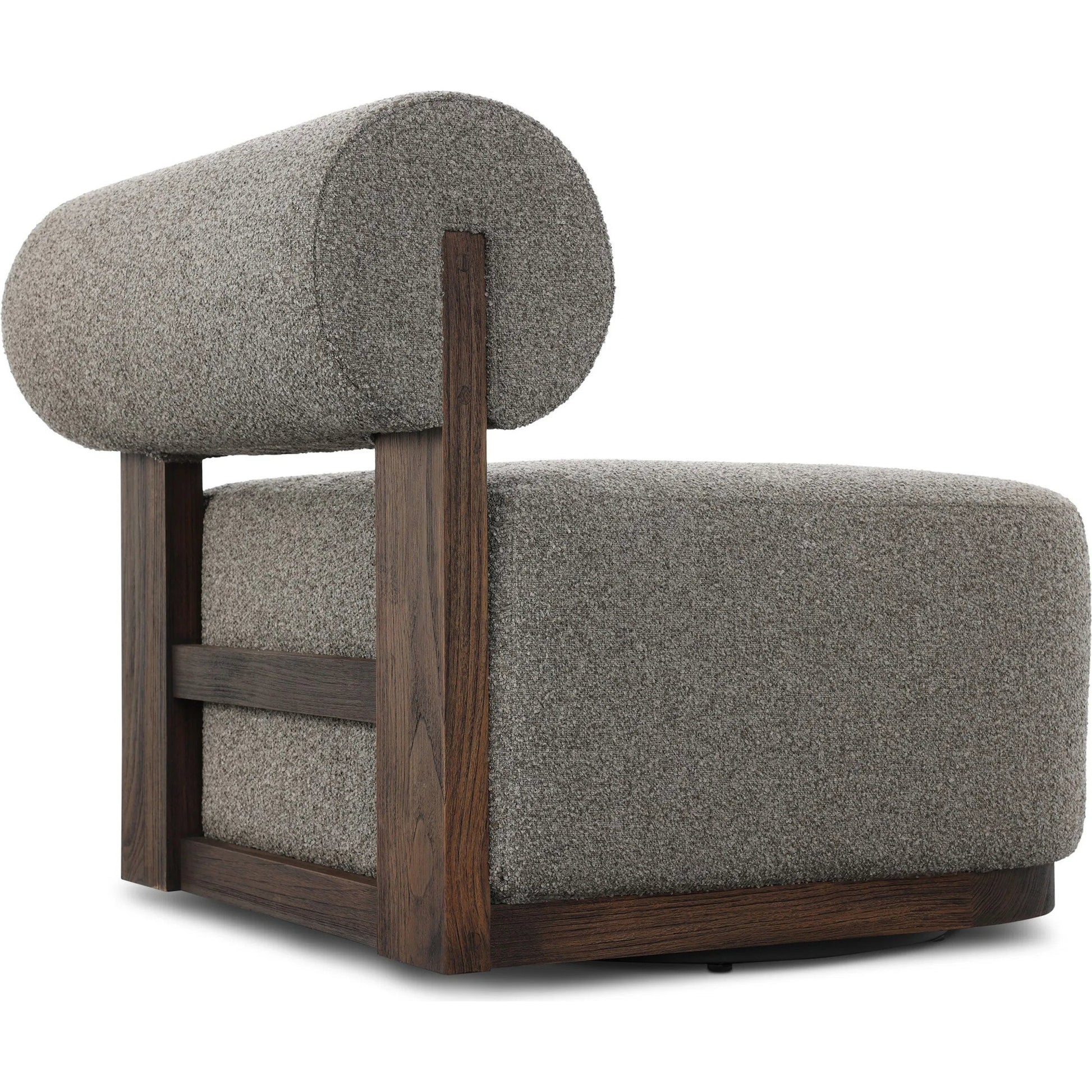 Malta Outdoor Swivel Chair by Four Hands in lera fawn, stained saddle brown, fsc. Made from 100% polypropylene, solid fscâ®, certified teak in a transitional style.