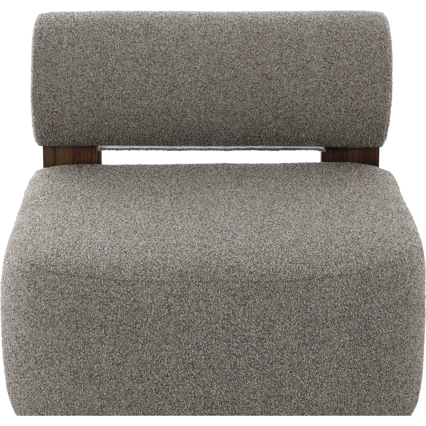 021 SI-2535210 | Closeup | Malta Outdoor Swivel Chair by Four Hands in lera fawn, stained saddle brown, fsc. Made from 100% polypropylene, solid fscâ®, certified teak in a transitional style.
