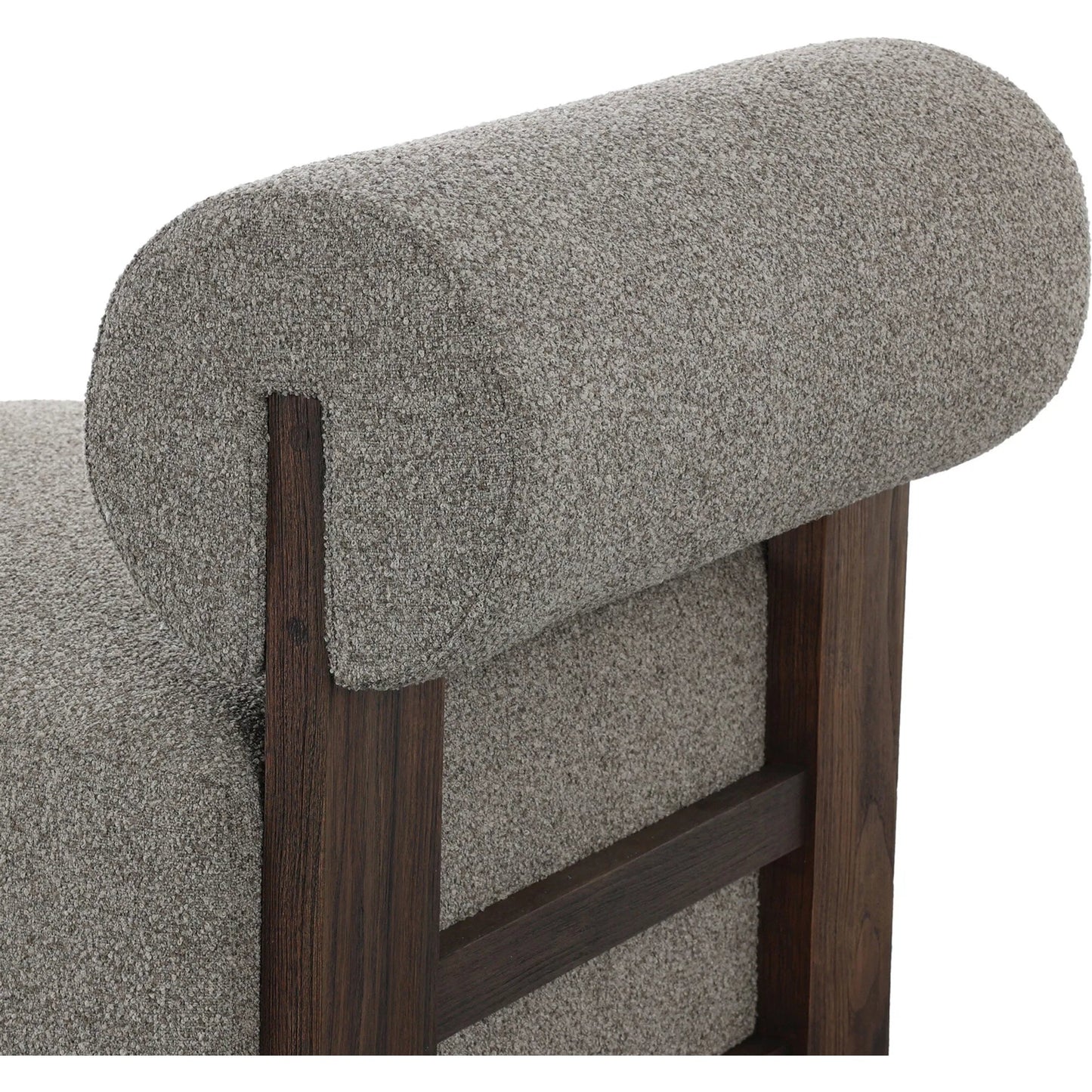 022 SI-2535210 | Closeup | Malta Outdoor Swivel Chair by Four Hands in lera fawn, stained saddle brown, fsc. Made from 100% polypropylene, solid fscâ®, certified teak in a transitional style.