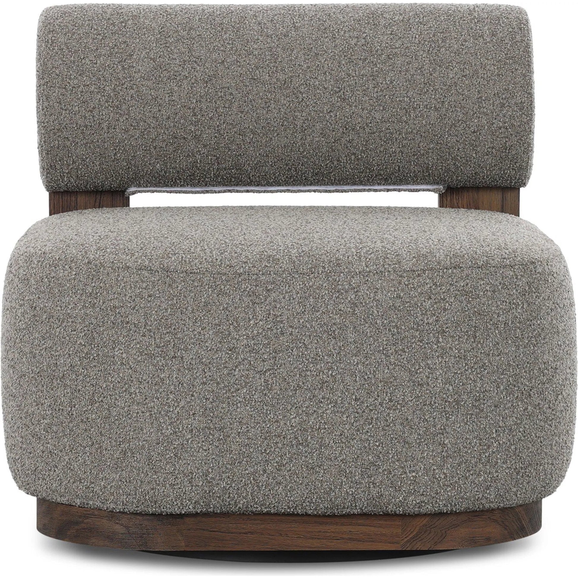 Malta Outdoor Swivel Chair by Four Hands in lera fawn, stained saddle brown, fsc. Made from 100% polypropylene, solid fscâ®, certified teak in a transitional style.