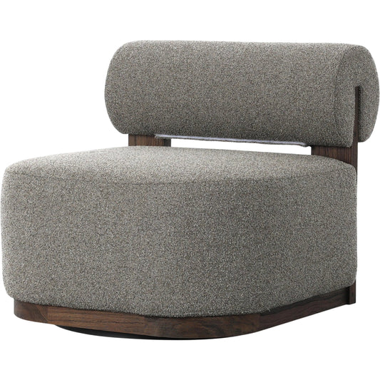 Malta Outdoor Swivel Chair by Four Hands in lera fawn, stained saddle brown, fsc. Made from 100% polypropylene, solid fscâ®, certified teak in a transitional style.