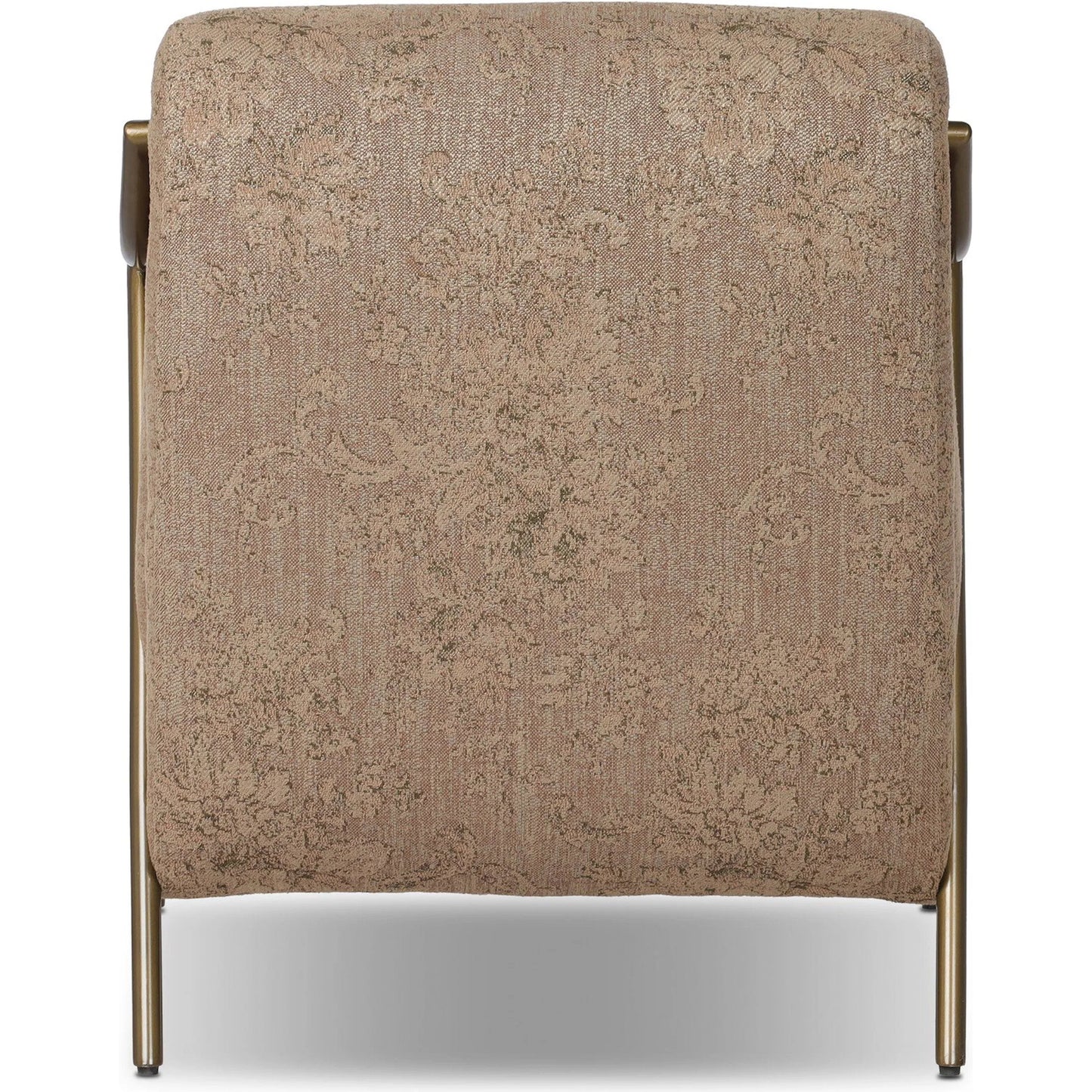 013 SI-2531602 | Additional Silo | Cassidy Chair by Four Hands in fallingbrook cafe, brushed brass. Made from 53% polyester, 33% rayon, 14% linen, iron in a transitional style.