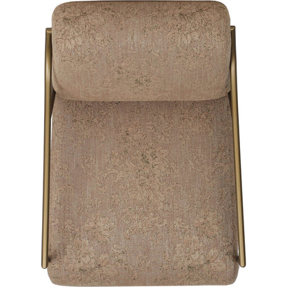 Cassidy Chair by Four Hands in fallingbrook cafe, brushed brass. Made from 53% polyester, 33% rayon, 14% linen, iron in a transitional style.
