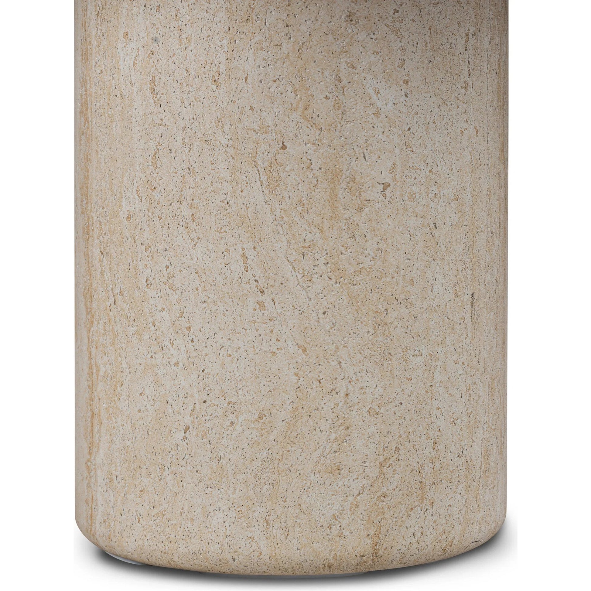 Poole Outdoor Dining Table by Four Hands in textured sand concrete. Made from solid concrete in a transitional style.