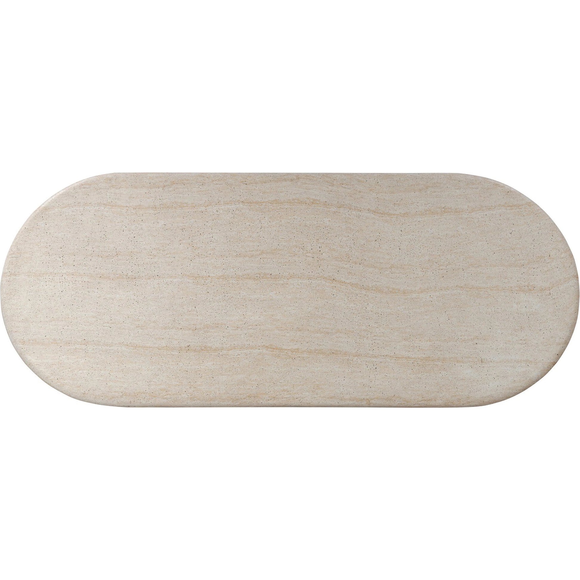 Poole Outdoor Dining Table by Four Hands in textured sand concrete. Made from solid concrete in a transitional style.