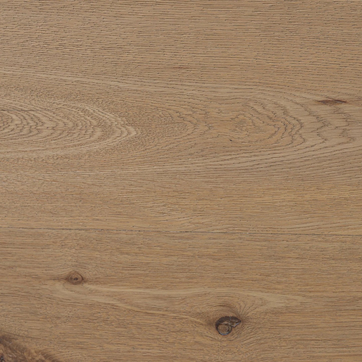 005 SI-2446544 | Closeup | Emmer Console Table by Four Hands in aged smoked oak, aged smoked oak veneer. Made from solid oak, thick oak veneer in a transitional style.