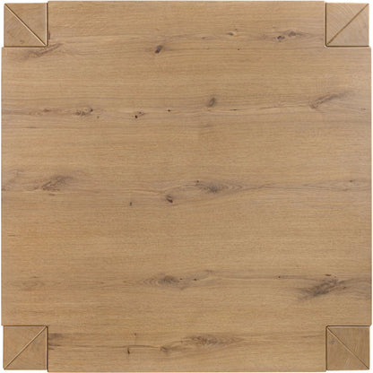 Emmer Coffee Table by Four Hands in aged smoked oak, aged smoked oak veneer. Made from solid oak, thick oak veneer in a transitional style.