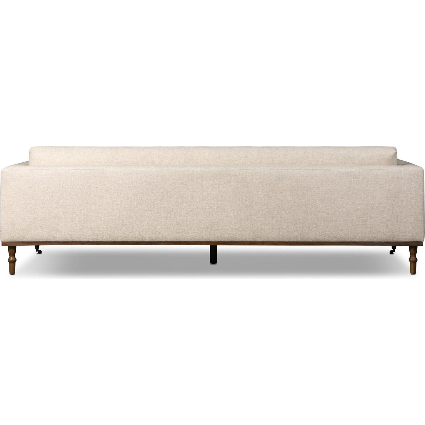 004 SI-2535017 | Additional Silo | Harlin Sofa by Four Hands in thames cream, brushed brass, amber oak. Made from 66% polyester, 19% acrylic, 15% flax, linen, iron, solid oak in a unique style.