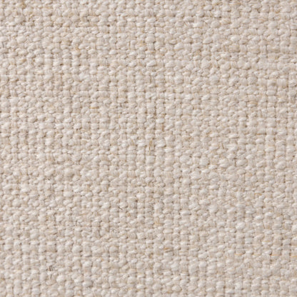 Harlin Sofa by Four Hands in thames cream, brushed brass, amber oak. Made from 66% polyester, 19% acrylic, 15% flax, linen, iron, solid oak in a unique style.