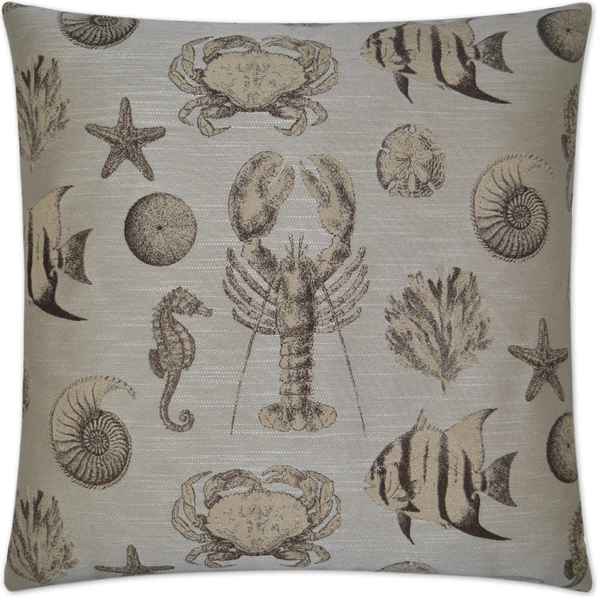 Seafaring Pillow by DV Kap Home in sand. Made from 74% polyester, 26% rayon in a coastal style.